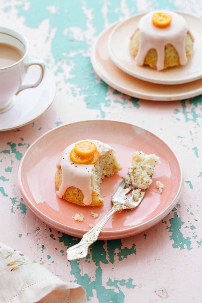 Glazed Mini Lemon Poppyseed Tea Cakes - Simple Bites