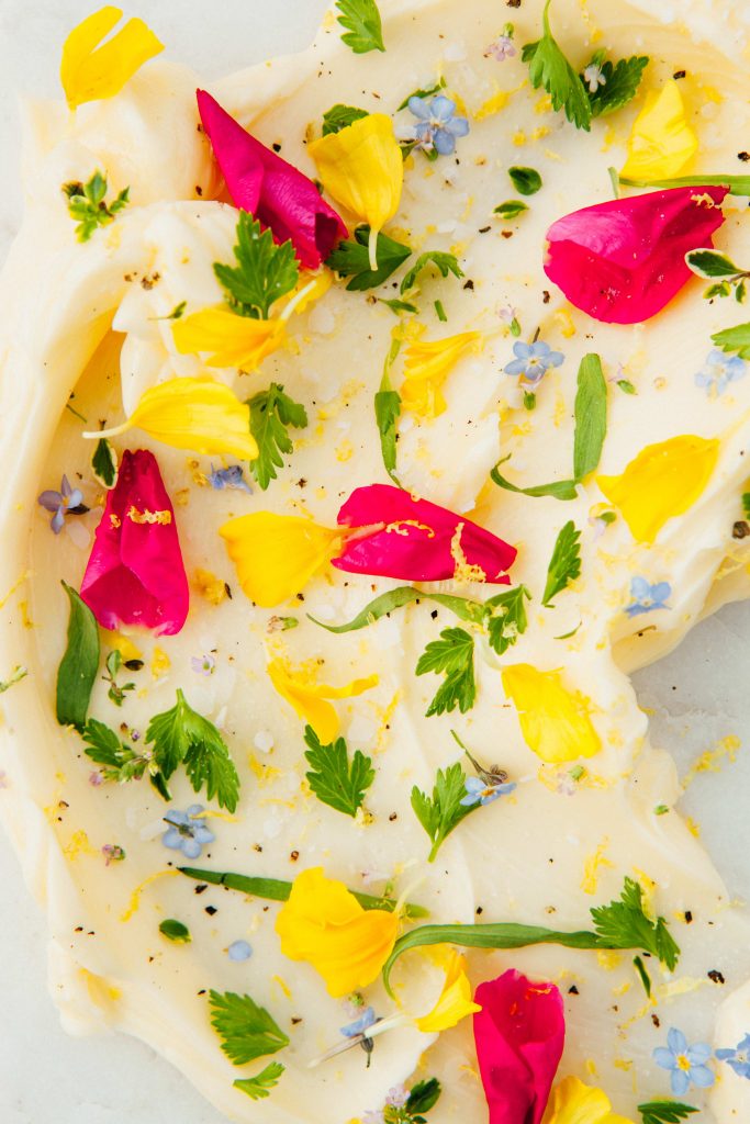 Herbed Butter with Edible Flowers