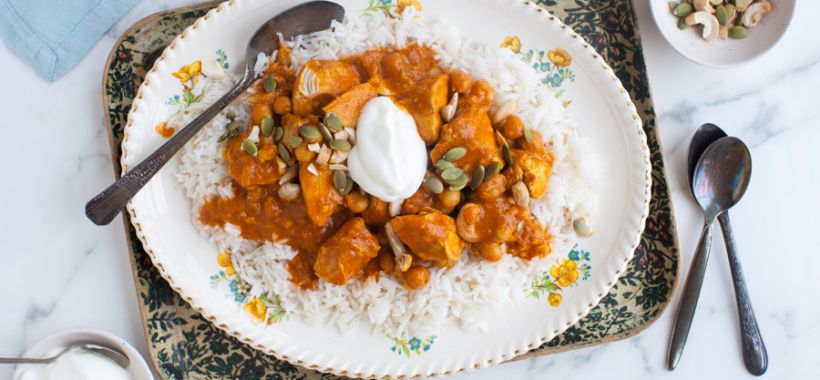 Simple Butter Chicken with Chickpeas