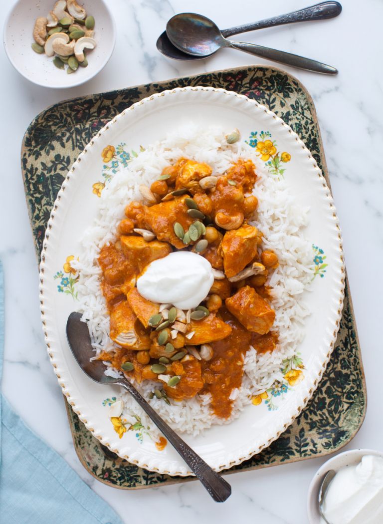 Simple Butter Chicken with Chickpeas