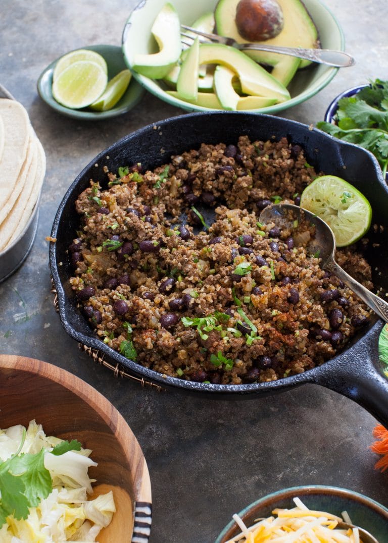 Spiced Taco Beef with Beans and Quinoa