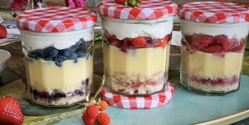 Berries & Cream Mini Trifles