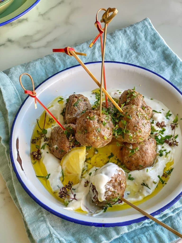 Meatballs from the sheet pan