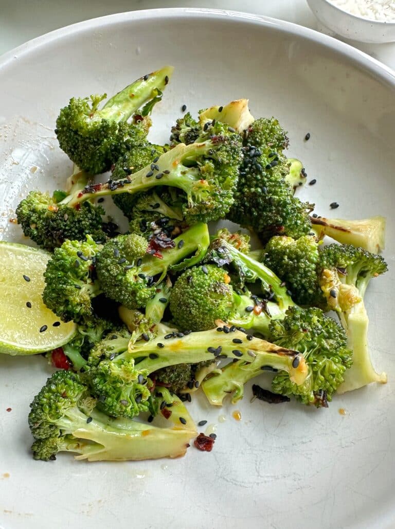 Sesame Chili Crisp Charred Broccoli