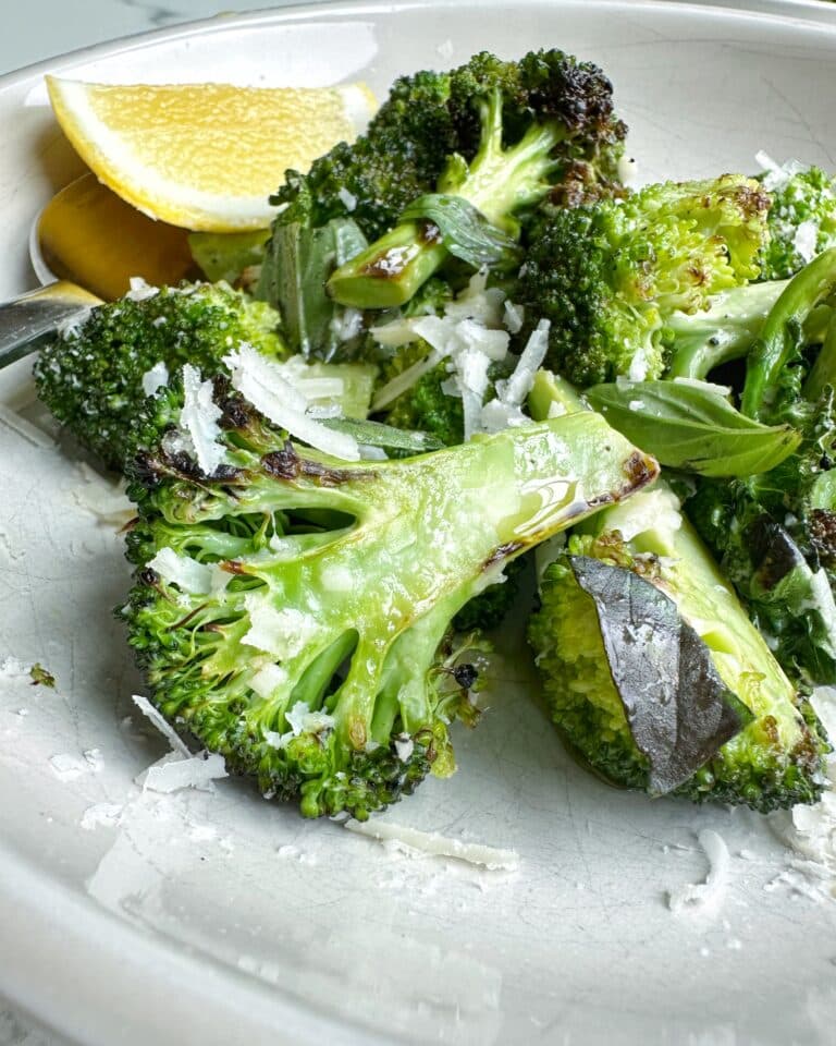 Lemony Parmesan Charred Broccoli