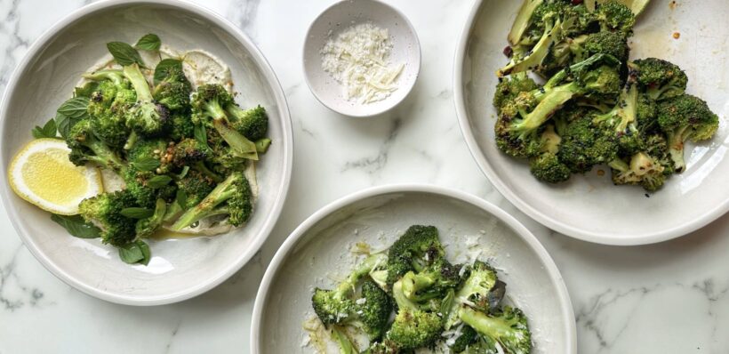 Simple Charred Broccoli Three Ways