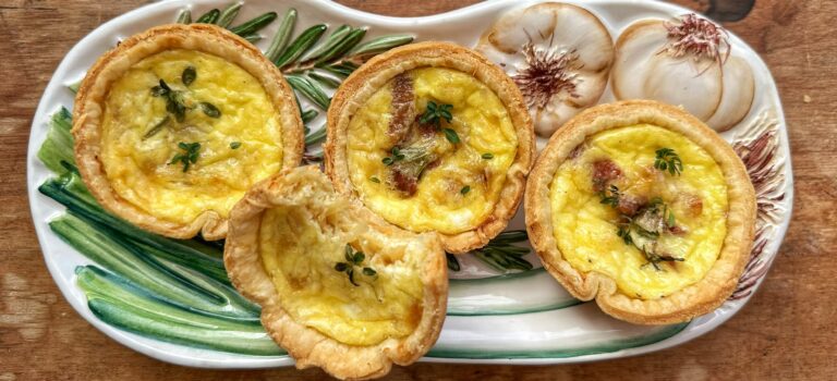 French Onion Mini Quiche with Variations