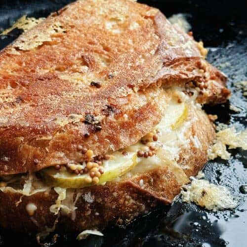 grilled cheese in pan