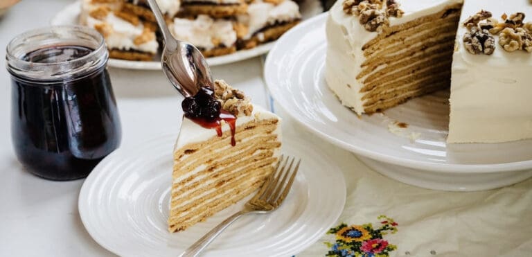 Ukrainian Honey Cake Recipe (Medovik)